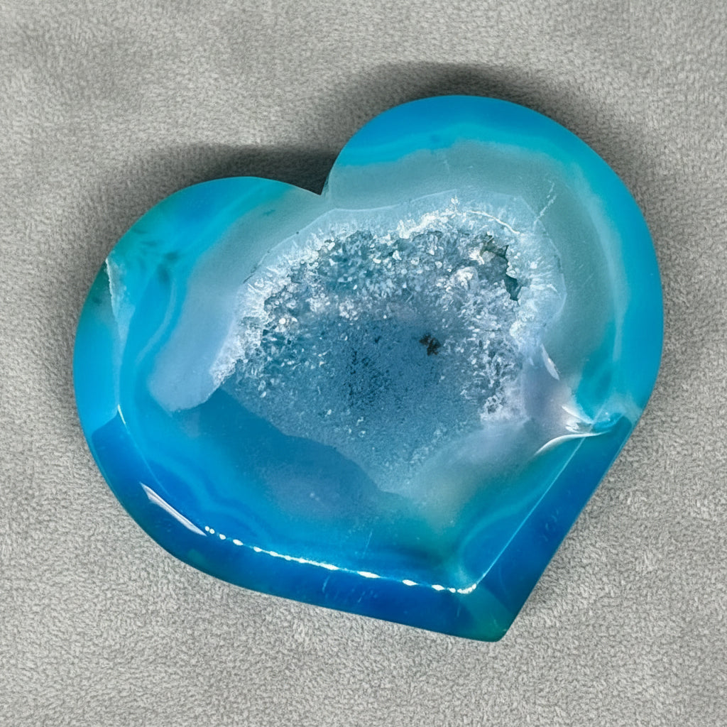Large Blue Heart Agate