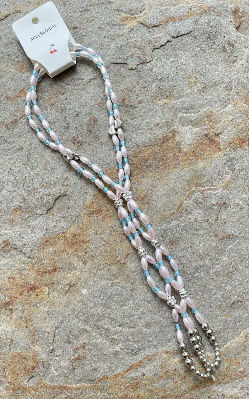 Beaded Barefoot Sandals- Powder Pink & Baby Blue