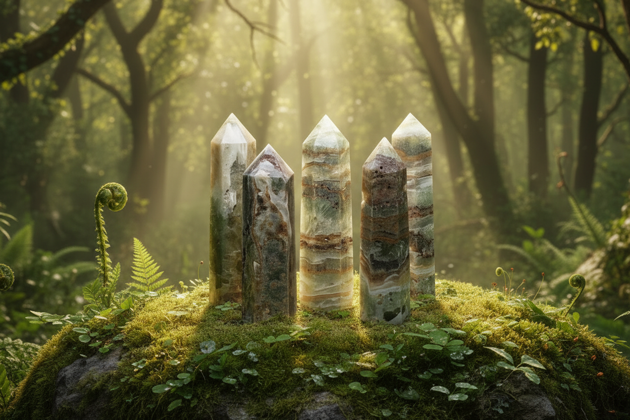 Sea Green Calcite Towers