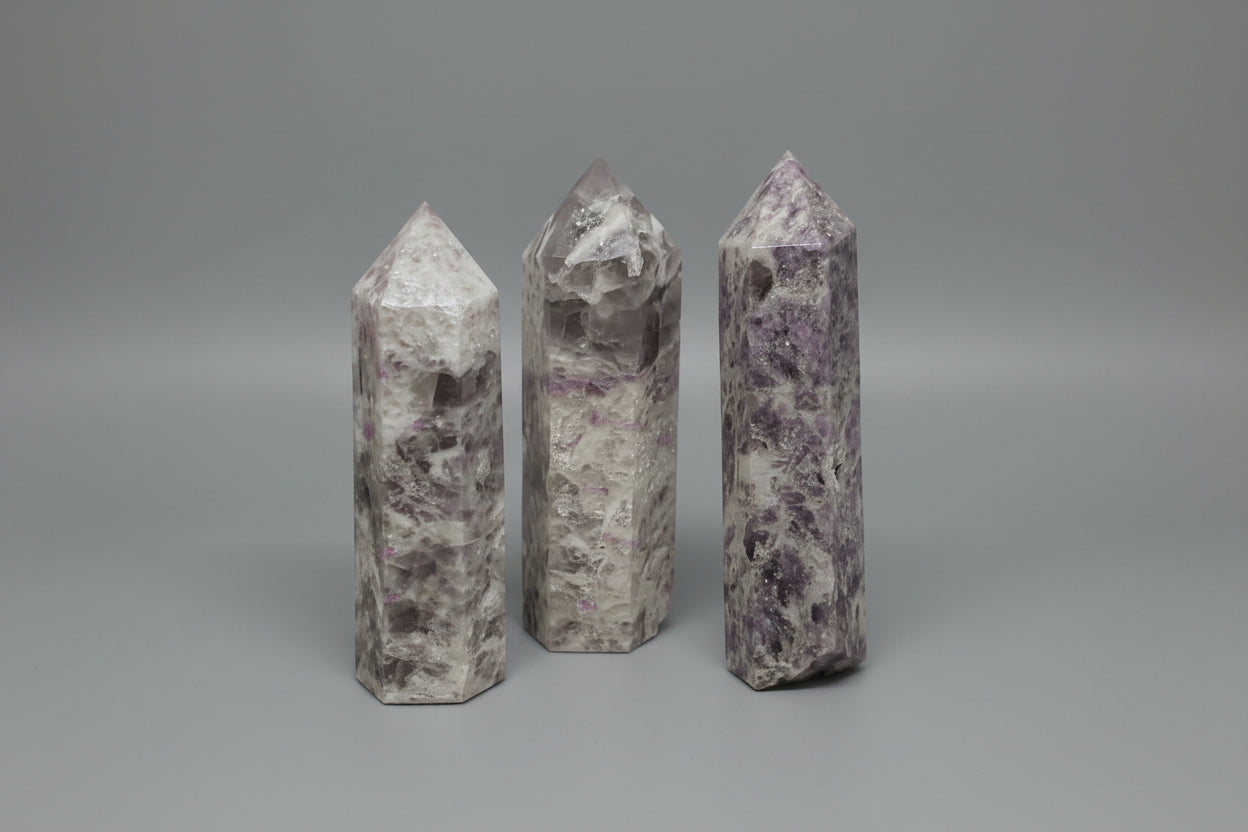 Pink Tourmaline and Mica Towers