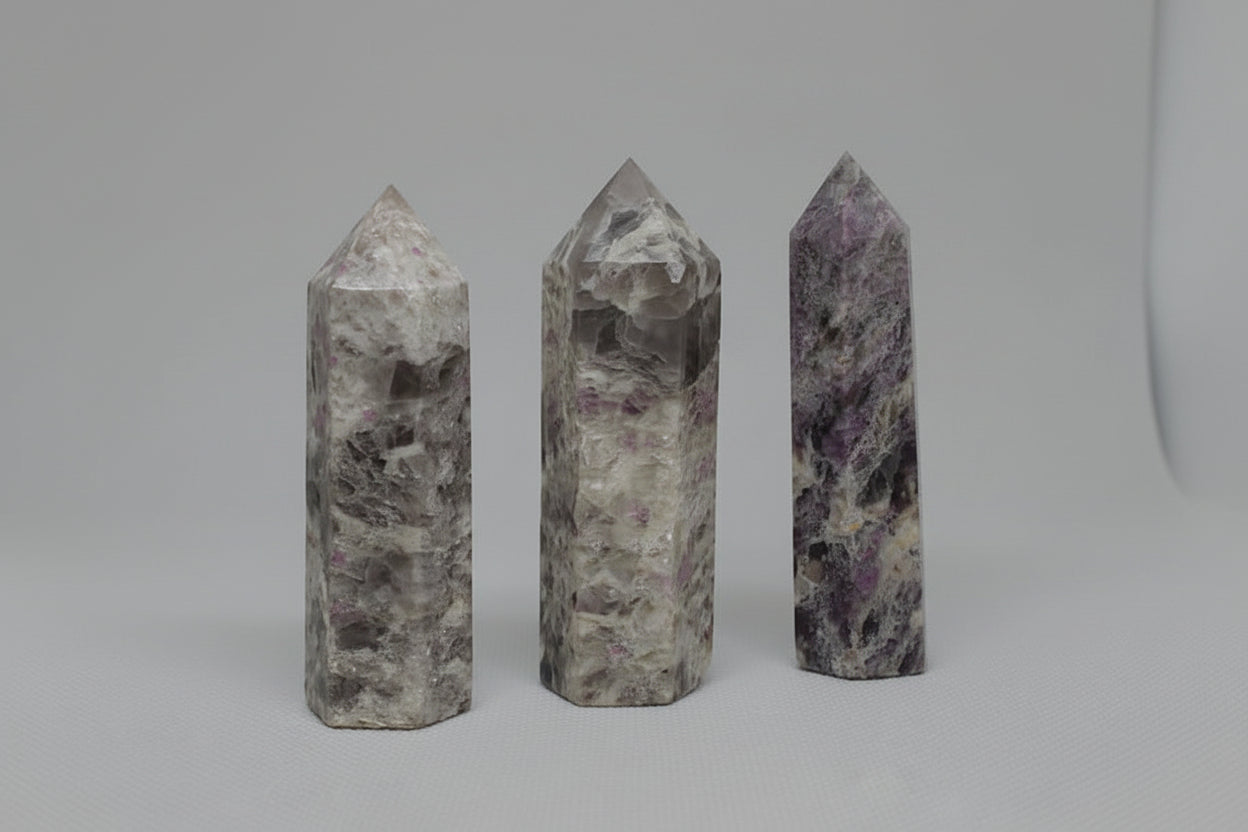 Pink Tourmaline and Mica Towers