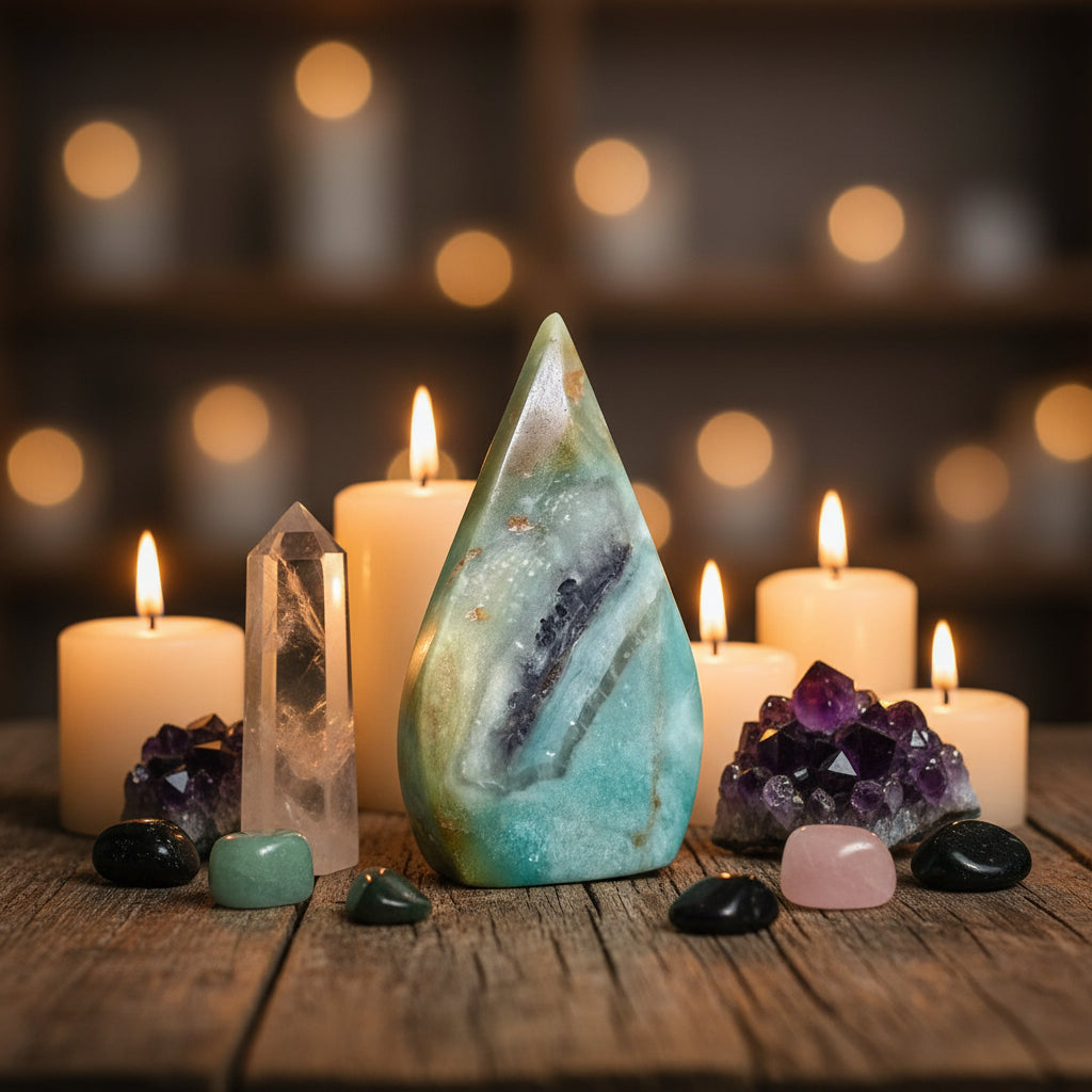 Caribbean Calcite Teardrop Tower