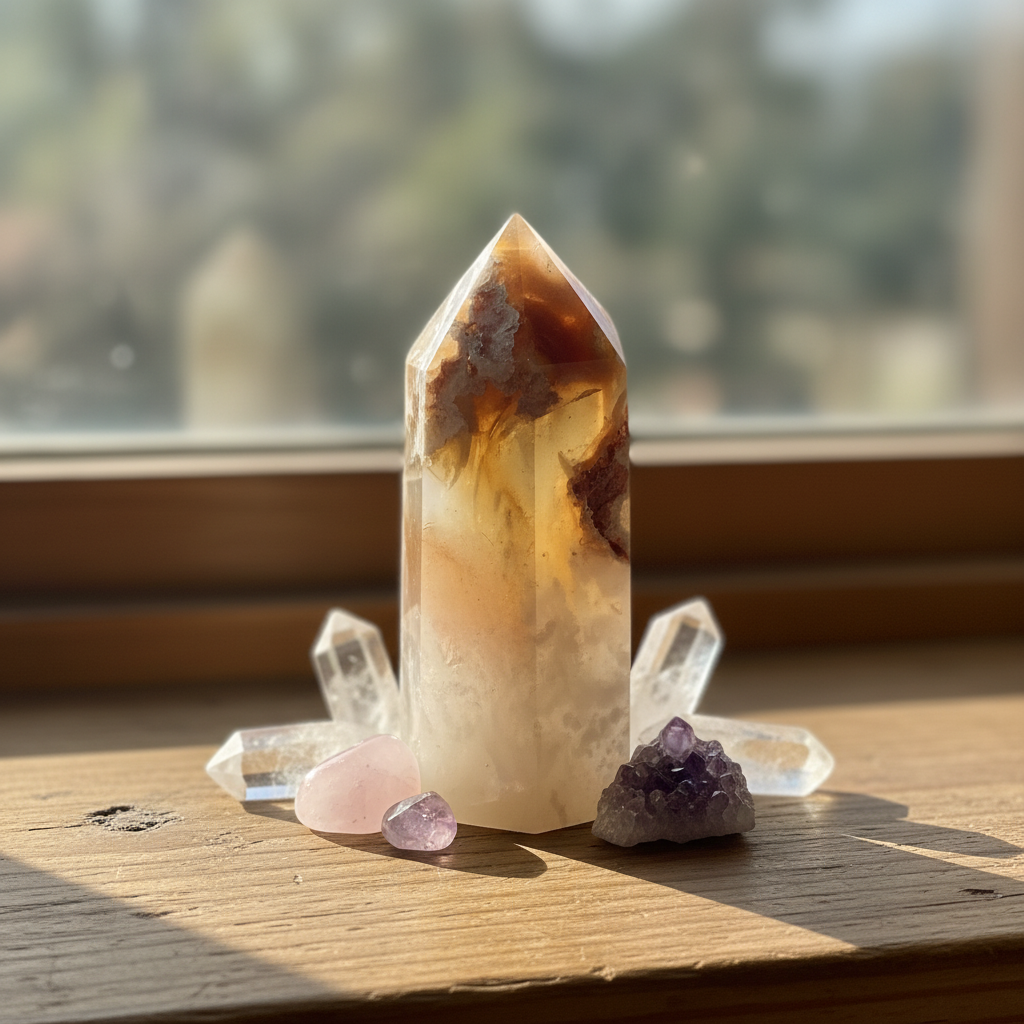Druzy Agate Tower