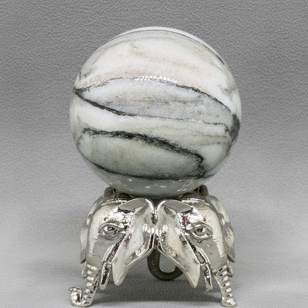 Sparkling Zebra Calcite Sphere