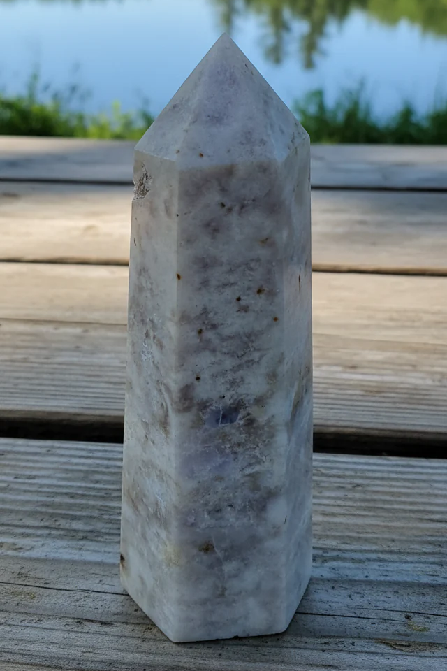 White Flower Agate Tower