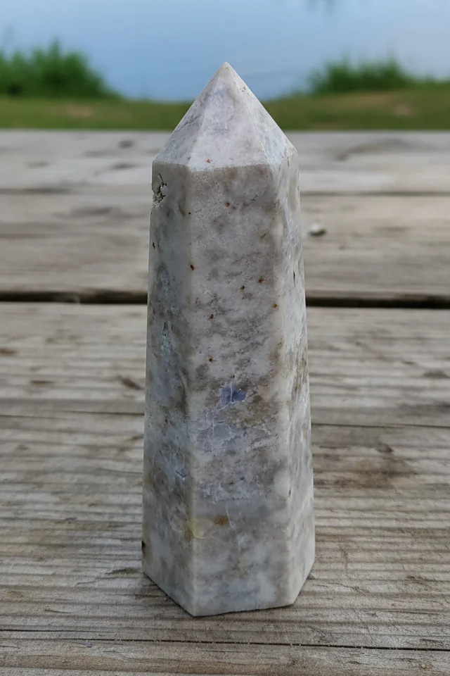 White Flower Agate Tower