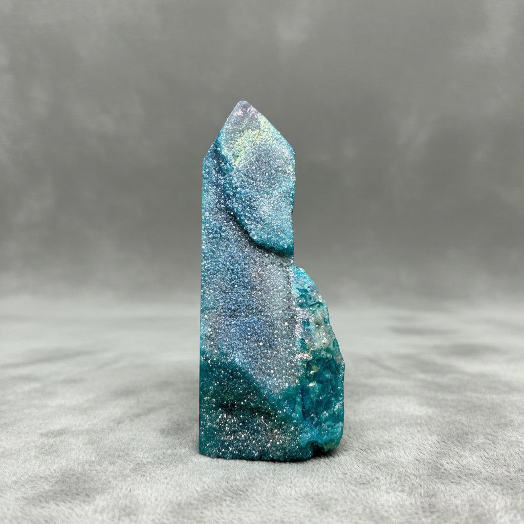 Blue Rainbow Aura Quartz
