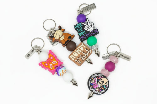 Assorted Silicone Keychains & Bag Tags