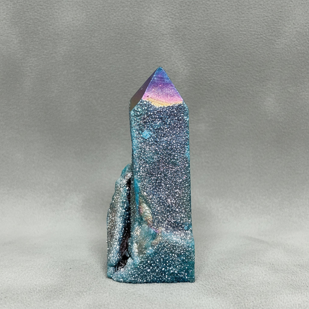 Blue Rainbow Aura Quartz