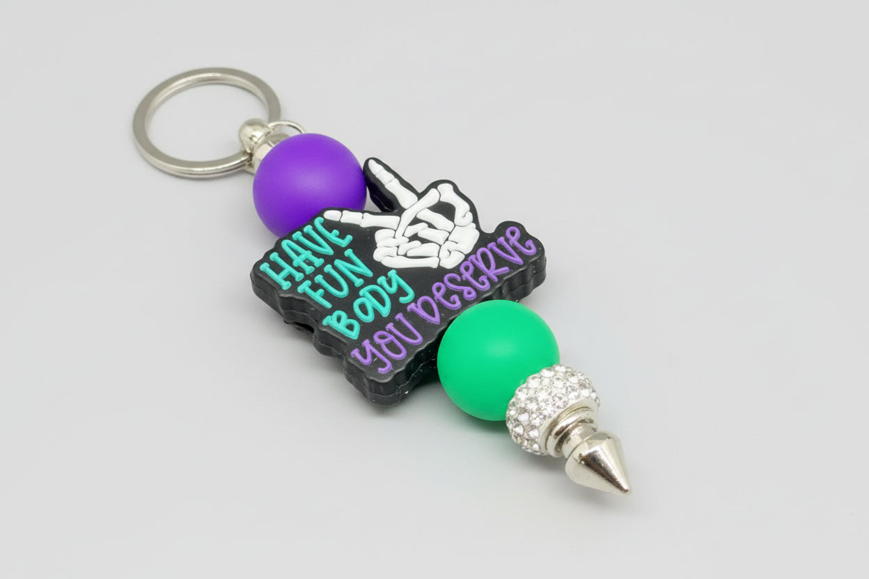 Assorted Silicone Keychains & Bag Tags