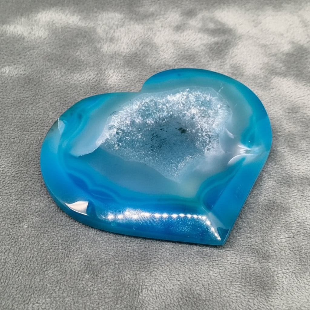 Large Blue Heart Agate