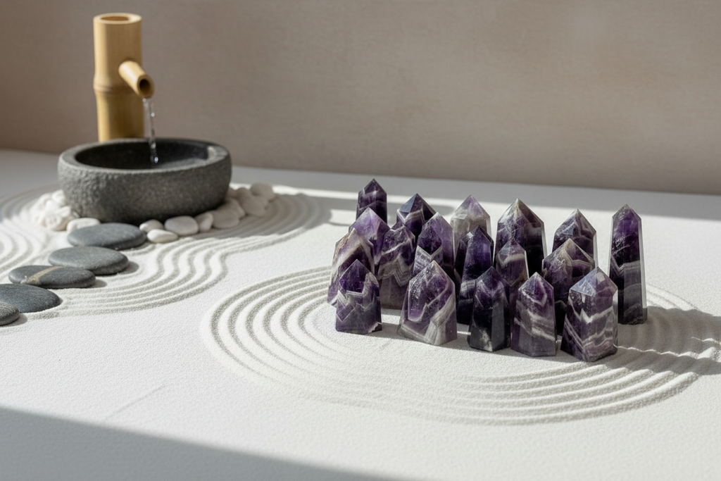 Chevron Amethyst Points
