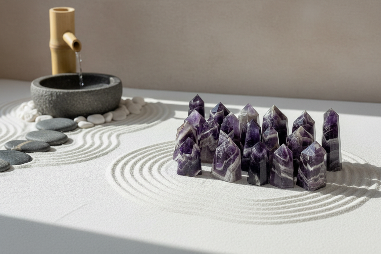 Chevron Amethyst Points