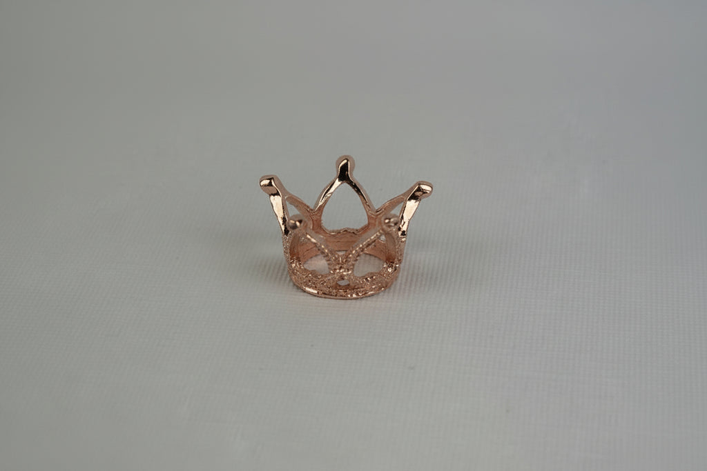 Rose Gold Crystal Sphere Crowns
