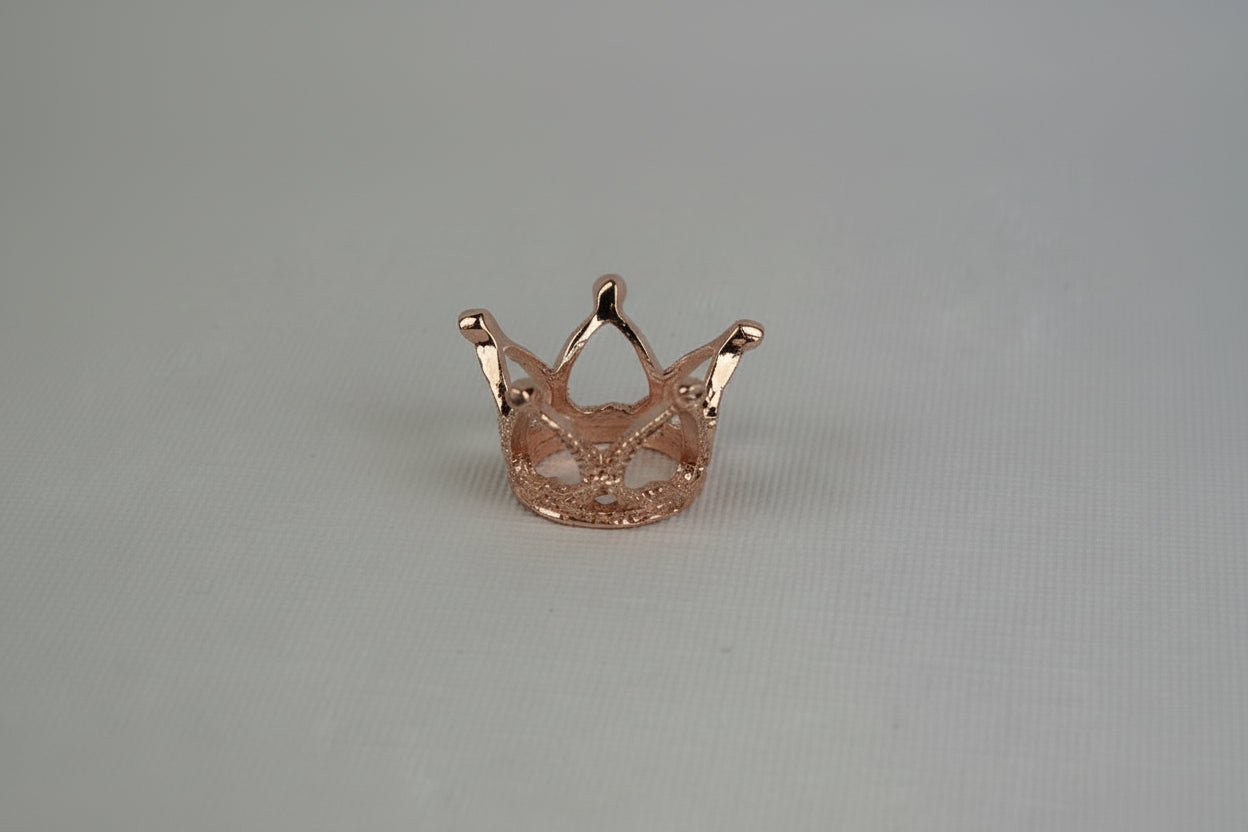 Rose Gold Crystal Sphere Crowns