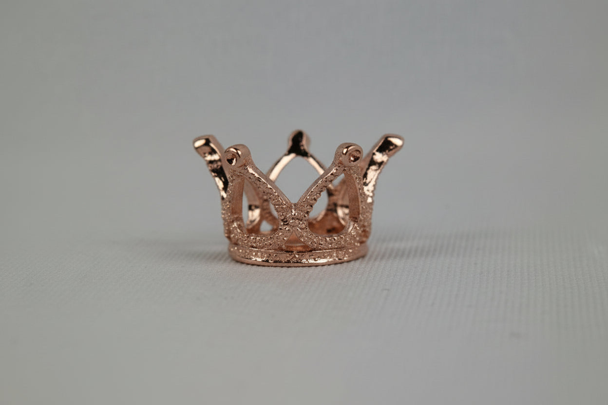 Rose Gold Crystal Sphere Crowns