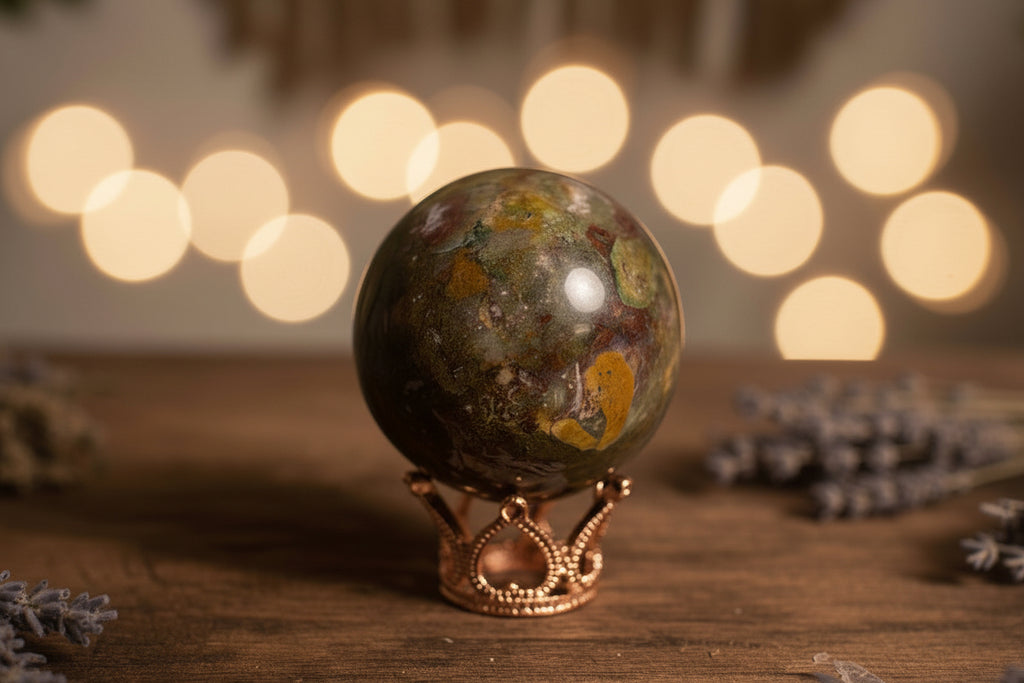 Rose Gold Crystal Sphere Crowns