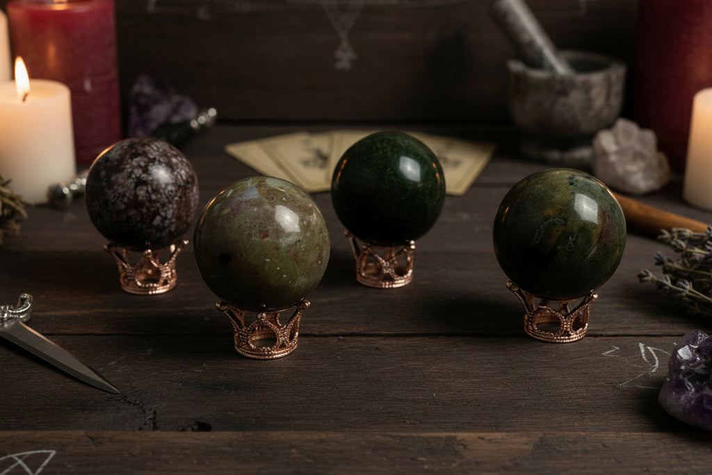 Rose Gold Crystal Sphere Crowns