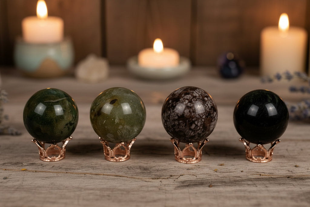 Rose Gold Crystal Sphere Crowns